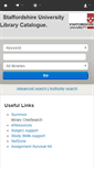 Mobile Screenshot of libcat.staffs.ac.uk